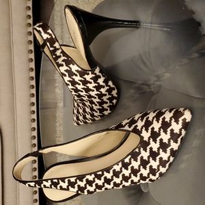 Nine West Houndstooth Slingbacks